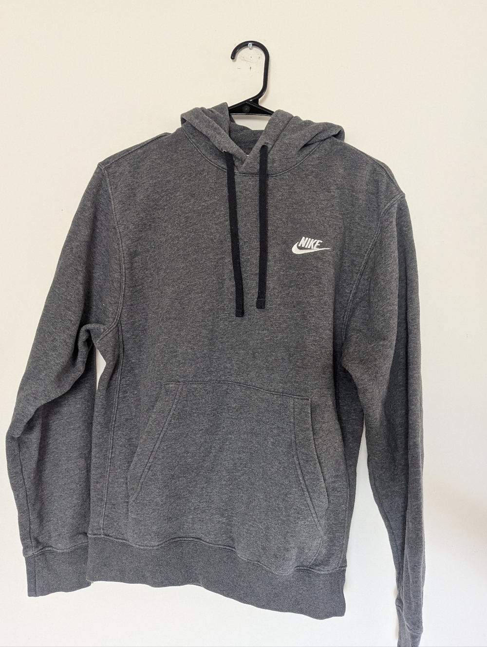 Nike Gray Pullover Hoodie with White Logo